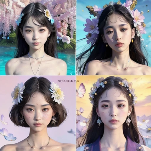 { SFW | NSFW | ((No clothes)) }, (Only faces and flowers in composition), (masterpiece, top quality, Surrealism, concept art, beautiful and aesthetic), (Photorealsitic, Hyper-Realism:1.37), Close-up (3 girls), (((Extremely detailed NOGIZAKA face variations))), All Faces surrounded by flowers, Ultra-detailed,(colorful:1.1),(falling petals:1.2), (Dazzling Self-Luminous floral background:1.4), (Radiant PearlSkin, Elaborate detailed Eyes with sparkling highlights), (many colors:1.4), (Space Filled with all flowers), (Everything except faces covered with fresh flowers:1.2), (Flower outfits made from fresh flowers) (invisible body:1.5), (body:-1) .
