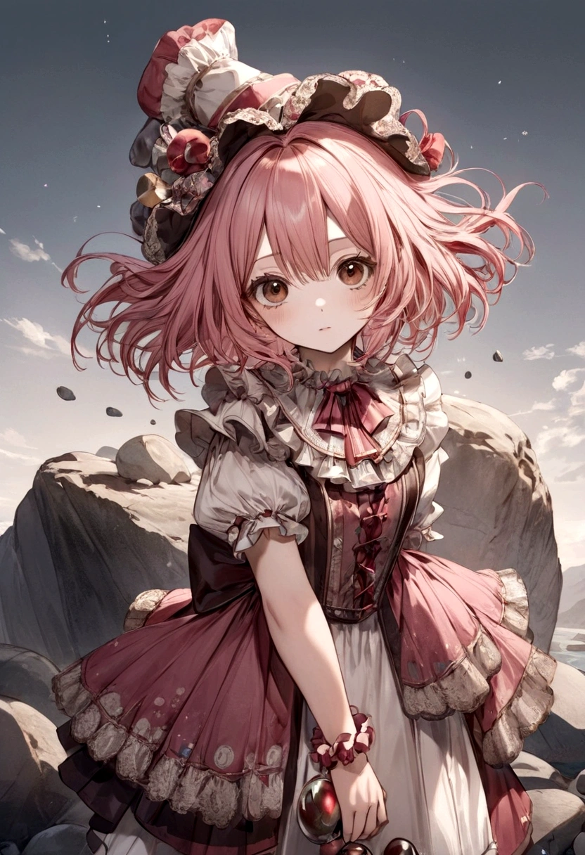 Female, Rock Element, Pink Hair, Brown Eyes, clown