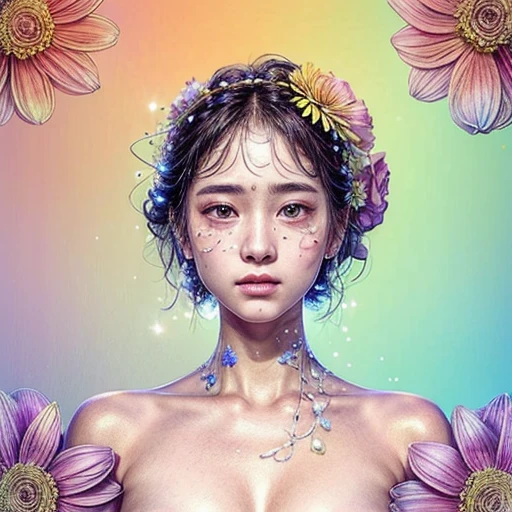 { SFW | NSFW | (((No clothes))) }, (Only faces and flowers in composition), (masterpiece, top_quality, Surrealism, concept art, beautiful and aesthetic), (Photorealsitic, HyperRealism:1.37), (Close-up girls), (((Extremely detailed NOGIZAKA face variations))), All Faces surrounded by flowers, Ultra-detailed,(colorful:1.1), (petals:1.28), (Dazzling Self-Luminous floral background:1.4), (Radiant PearlSkin, Elaborate detailed Eyes with sparkling highlights), (many colors:1.4), (Space Filled with all flowers), { (Bodies covered with fresh flowers:1.28) | (Flower outfits made from fresh flowers) | (invisible body:1.4) }, (body:-1) .