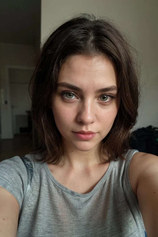 ((selfie)), (((selfie))), top view, photorealistic, Best quality, hyper detailed, beautiful Ukrainian woman, tender face, details on the face, light green eyes, dark blonde hair, imperfections, professional photo, with clothing, clothed, cinematic, ultra-realistic, maximum quality, full body, alone, (day), head-on, looking at viewer, skin texture, ultra detailed, close-up, ultra high resolution, Best shadow, RAW, Instagram LUT, 8k, 16k, 32k, masterpiece, Sony A7SIII, Canon EOS R8