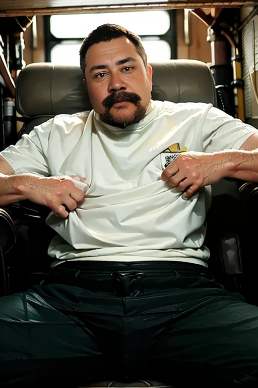 Only chubby plump,(((Daddy Chubby Bear gay pesando 197 quilos de massa corporal. he is gesturing with his hands to the viewer ))), Only chubby plump coxas extremamente grossas barriga avantajada gordo usando paletó desabotoado gravata meias pretas despido usando apenas sunga branca,old african black man with smiling eyes, He is a truck driver he is sitting in the car seat with the door open wearing only red or white or yellow swim trunks he is caressing himself with his hands down touching his crotch he is very sweaty feeling very horny and pleasure, masturbation in the car, masutepiece,High quality,Highly detailed,intense scene, solid, Gritty reality setting for 50 year old sexy fat bearded man,full of sweat,Full body,Big belly,((Wearing a white shirt and white trunks)),Stunned face,Open the legs,In the darkness, view from below, masutepiece,High quality,Highly detailed,intense scene, solid, Gritty reality setting for 50 year old sexy fat bearded man,full of sweat,Full body,Big belly,((Wearing a white shirt and white trunks)),Stunned face,Open the legs,In the darkness, 60-year-old truck drivers kissing, boca na boca, olhos fechados apaixonados, corpos gordos, full-bodied truck driver on the left, wearing a messy mustache and wavy hair, White stubble and truck driver, usando apenas sunga amarela ou branco ou vermelho camiseta desabotoado camiseta aberta , No meio, vestindo uma camisa xadrez vermelha aberta, corpo grande, forte, barriga robusta vestindo shorts verdes, cabelo cortado nas laterais e cravado por cima, Truck driver on the right has a fat body and a very hairy chest of very large body; Black pants with hairy stomach open at bottom, a huge red and black road truck ((( em um beijo apaixonado))), (((peitoral muito peludo))), tatuados, (((barriga grande))), (rosto detalhado:1.3), (hyper-realistic:1.3), (((fabrica abandonada e suja))), 8k, fotografia de Corpo completo imagem de corpo inteiro