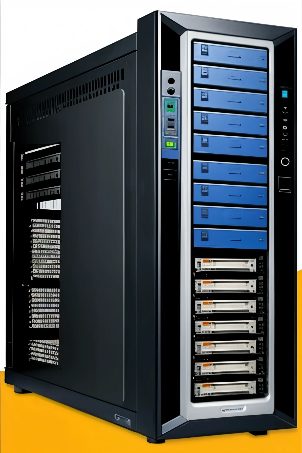 I need two images of client server computing with internet, mas
detallado con personas