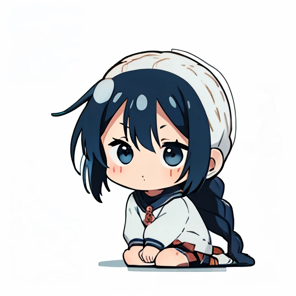 (masutepiece, Best Quality:1), 1girl in, Solo, Chibi, White background