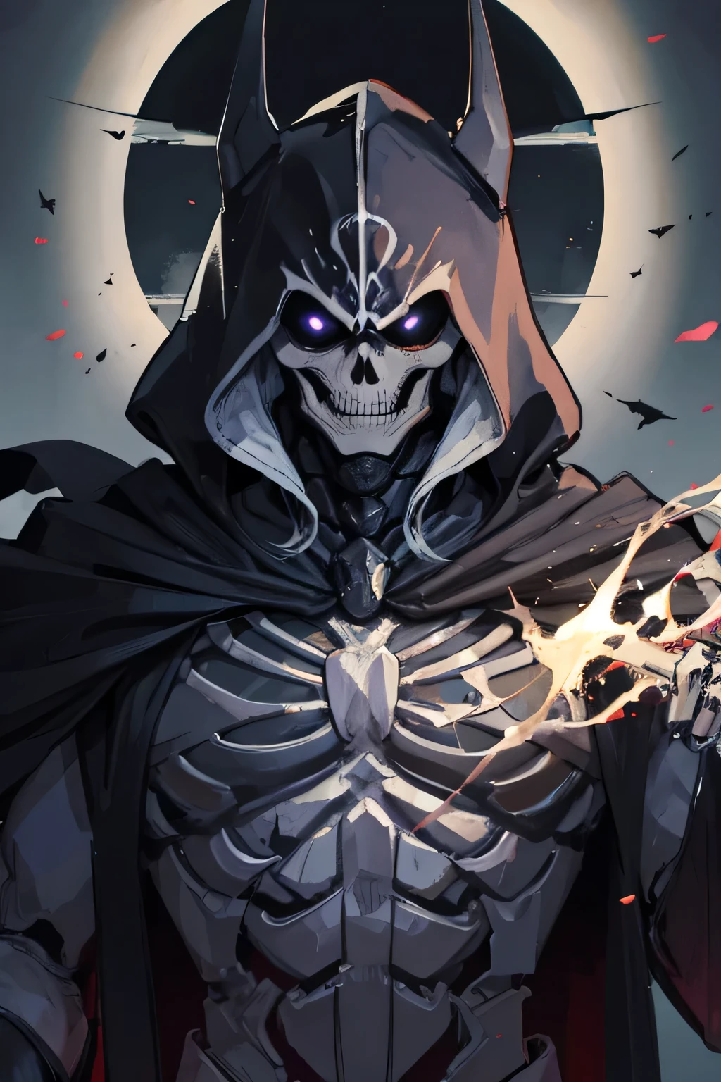 Skeleton Man Dark Knight Massacre Wizard