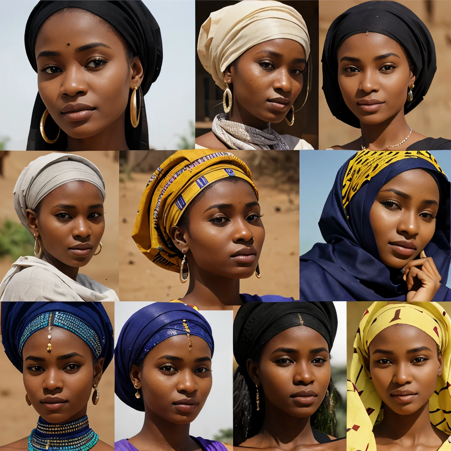 A Collage of Hausa Women