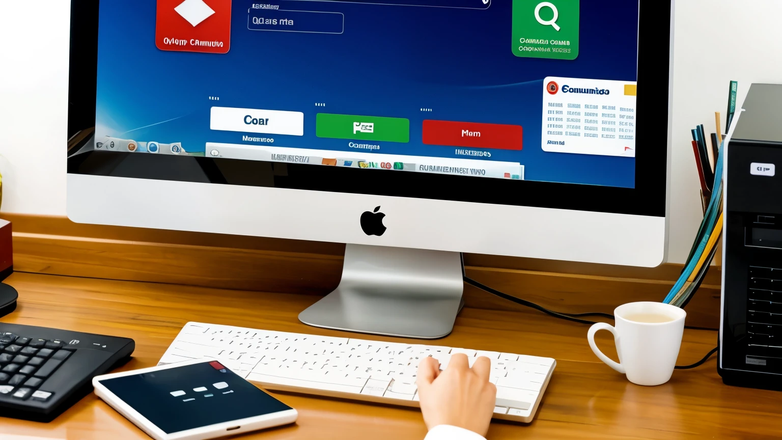 computador com mercado financeiro