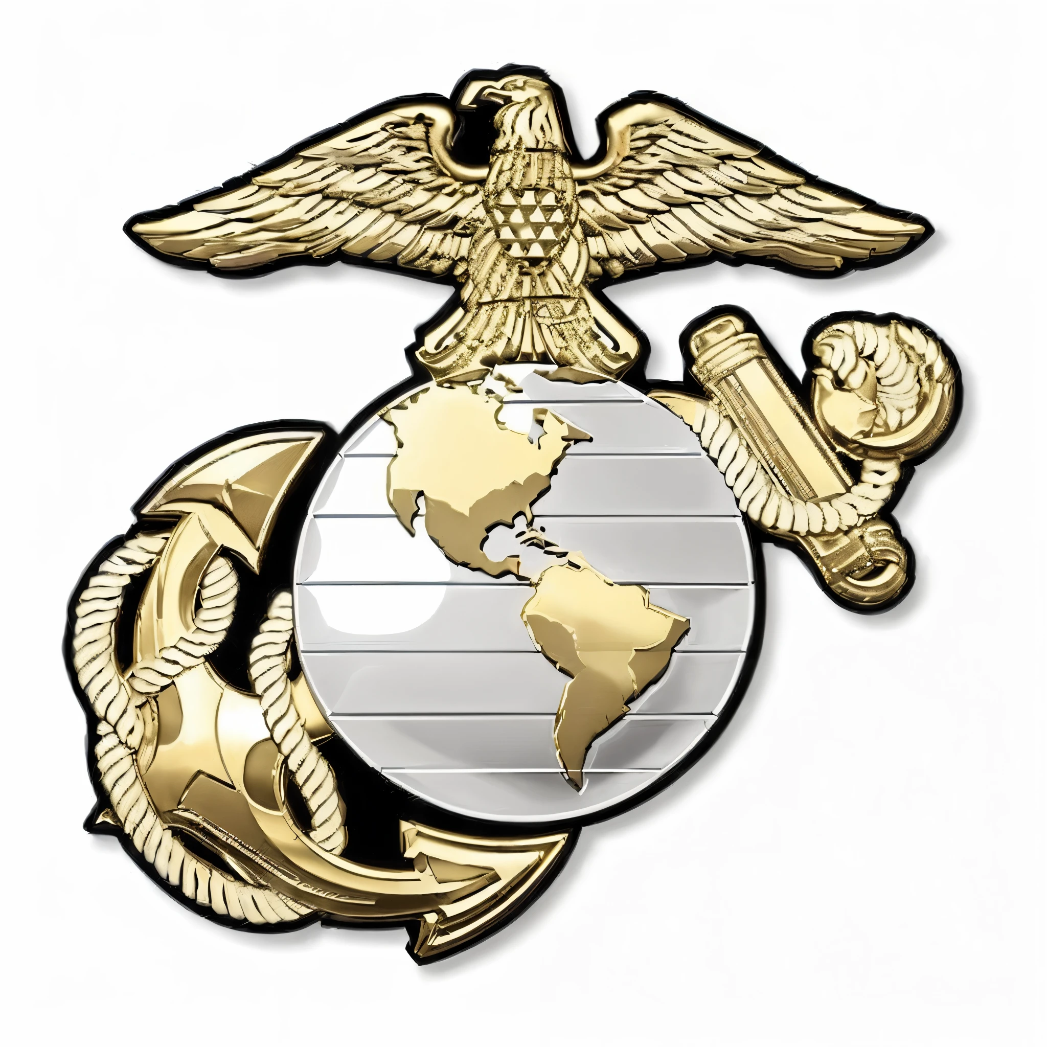 ultra detailed close up of the united states marine corps symbol