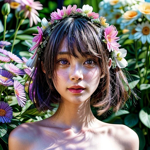 { NSFW | (((No clothes))) }, (Only faces and flowers in composition), (masterpiece, top_quality, beautiful and aesthetic:1.2), ((Ultra-detailed:1.35)), (Acutance:0.85), (Photorealsitic, HyperRealism:1.37), (colorful), (many colors:1.28), { (petals1.5) }, ( Dazzling Self-Luminous floral background:1.4), ((Close-up girls)), (((Extremely detailed NOGIZAKA face variations))), All Faces surrounded by flowers, (Radiant PearlSkin, Elaborate detailed Eyes with sparkling highlights), (Space Filled with all flowers), { (Bodies covered with fresh flowers:1.28) | (Flower outfits made from fresh flowers) | (invisible body:1.4) }, ((open_mouth)), (body:-1) .