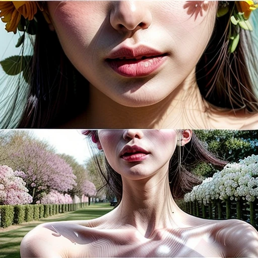 { NSFW | (((No clothes))) }, (Only faces and flowers in composition), (masterpiece, top_quality, beautiful and aesthetic:1.2), ((Ultra-detailed:1.35)), (Acutance:0.85), (Photorealsitic, HyperRealism:1.37), (colorful), (many colors:1.28), { (petals1.5) }, ( Dazzling Self-Luminous floral background:1.4), ((Close-up girls)), (((Extremely detailed NOGIZAKA face variations))), All Faces surrounded by flowers, (Radiant PearlSkin, Elaborate detailed Eyes with sparkling highlights), (Space Filled with all flowers), { (Bodies covered with fresh flowers:1.28) | (Flower outfits made from fresh flowers) | (invisible body:1.4) }, ((open_mouth, venusbody)), (body:-1) .