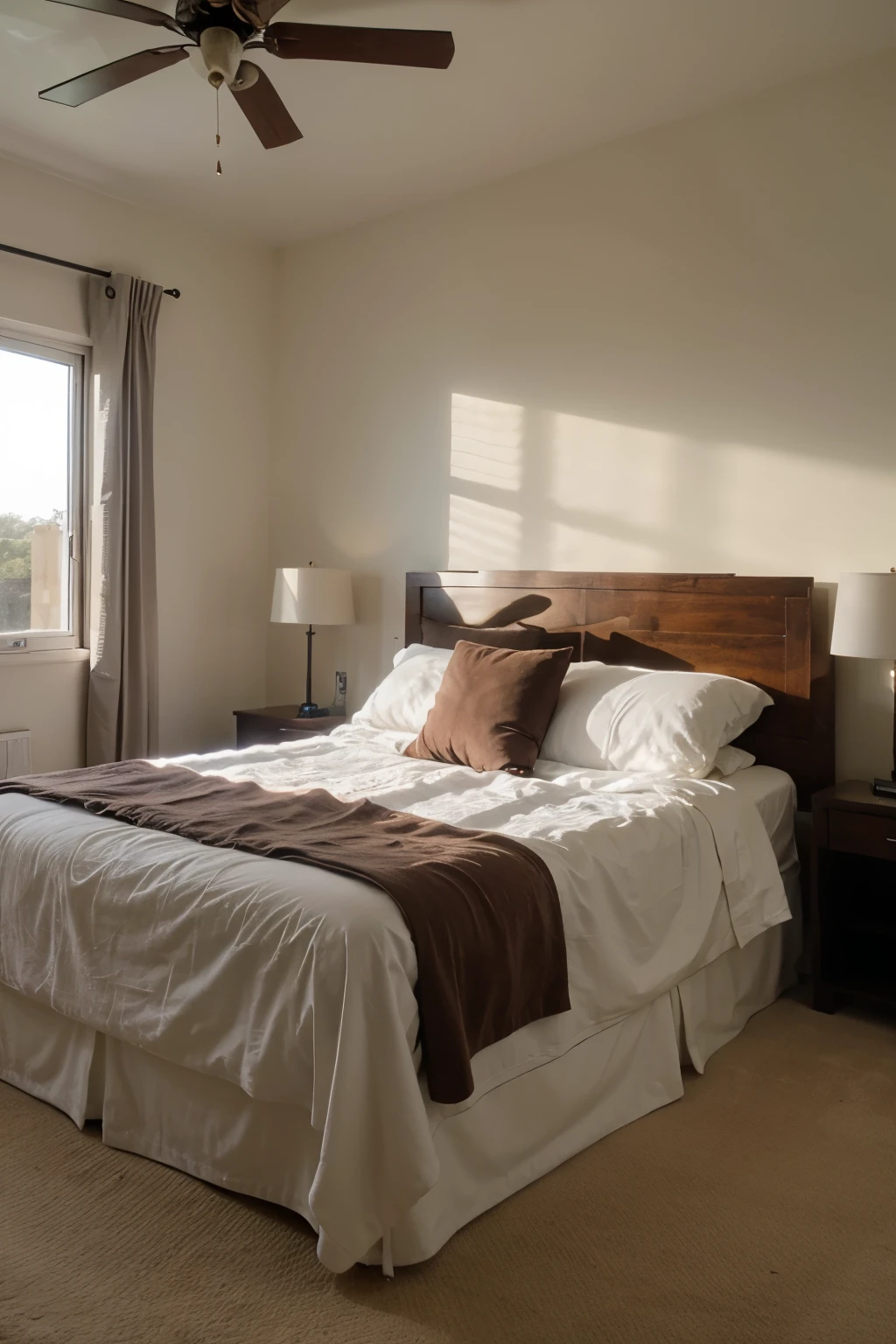 bedroom elegant, atardecer
