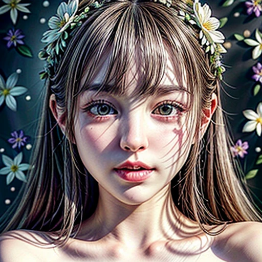 { NSFW | (((No clothes))) }, (Only face and flowers in composition), (masterpiece, Highest quality, beautiful and aesthetic), ((Ultra-detailed:1.35)), (Acutance:0.85), (Photorealsitic, HyperRealism:1.37), (colorful), (many colors:1.28), (((petals ))), ( Dazzling Self-Luminous floral background:1.4), (((Close-up girl))), (((Extremely detailed NOGIZAKA face variations))), All Faces surrounded by flowers, (Radiant PearlSkin, Elaborate detailed Eyes with sparkling highlights), (Space Filled with all flowers), { (Bodies covered with fresh flowers:1.28) | (Flower outfits made from fresh flowers) | (invisible body:1.4) }, ((open_mouth)), (body:-1) .