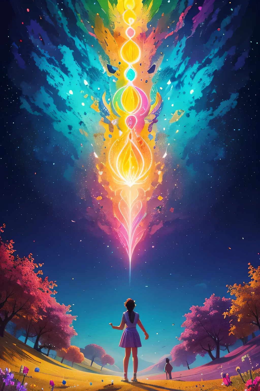 Create a vibrant illustration art of dream
