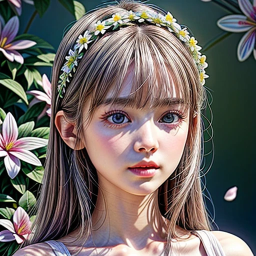 { NSFW | (((No clothes))) }, (Only face and flowers in composition), (masterpiece, Highest quality, beautiful and aesthetic), ((Ultra-detailed:1.35)), (Acutance:0.85), (Photorealsitic, HyperRealism:1.37), (colorful), (many colors:1.28), (((petals ))), ( Dazzling Self-Luminous floral background:1.4), (((Close-up girl))), (((Extremely detailed NOGIZAKA face variations))), All Faces surrounded by flowers, (Radiant PearlSkin, Elaborate detailed Eyes with sparkling highlights), (Space Filled with all flowers), { (Bodies covered with fresh flowers:1.28) | (Flower outfits made from fresh flowers) | (invisible body:1.4) }, (Flower Leis), (body:-1) .