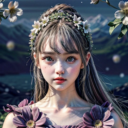 (Only faces and flowers in composition:1.5), (masterpiece, top quality, official art, beautiful and aesthetic:1.2), (((Extremely detailed NOGIZAKA face variations))), Faces surrounded by flowers, extremely detailed,(fractal art),(colorful:1.1)(Some flowers are Self-Luminous :1.3),Ultra-detailed,(zentangle), (Real floral background:1.3), (Radiant PearlSkin, Elaborate detailed Eyes with sparkling highlights), (many colors:1.4), (Space Filled with all flowers:1.5), (Not visible girl's body because covered by real flowers), (body:-1) .