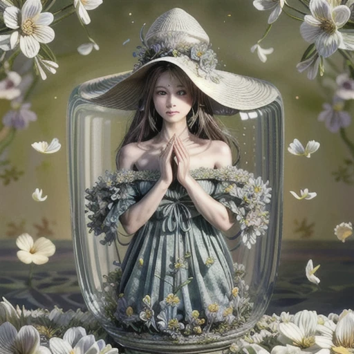 { NSFW | (((No clothes))) }, (Only face and flowers in composition), (masterpiece, Highest quality, beautiful and aesthetic), ((Ultra-detailed:1.35)), (Acutance:0.85), (Photorealsitic, HyperRealism:1.37), (colorful), (many colors:1.28), (((petals ))), ( Dazzling Self-Luminous floral background:1.4), (((Close-up girl))), (((Extremely detailed NOGIZAKA face variations))), All Faces surrounded by flowers, (Radiant PearlSkin, Elaborate detailed Eyes with sparkling highlights), (Space Filled with all flowers), { (Bodies covered with fresh flowers:1.28) | (Flower outfits made from fresh flowers) | (invisible body:1.4) }, (Flower Leis, in container), (body:-1) .
