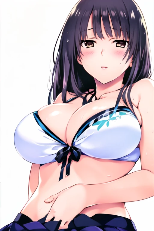 (8k, RAW Photos, highest quality, masterpiece:1.2),
One girl,alone,Mature Woman,Black Hair,Brown eyes,Long Hair, chest, chestの谷間, bikini, white bikini, View Viewer,alone, One girl, View Viewer, 2D, anime, anime coloring, Upper Body, (Simple Background, White background:1.3), utaha kasumigaoka, (((Skirt flip, I can see your panties))),squat,From below,blush,Embarrassing, (( 指で膣を触ってMasturbationする)),Masturbation,orgasm,Love juice, 床にこぼれるLove juice, liquid splashing from girl, (( 指で膣を触ってMasturbationする)),Climax,Climax,Squirting,
Beach,