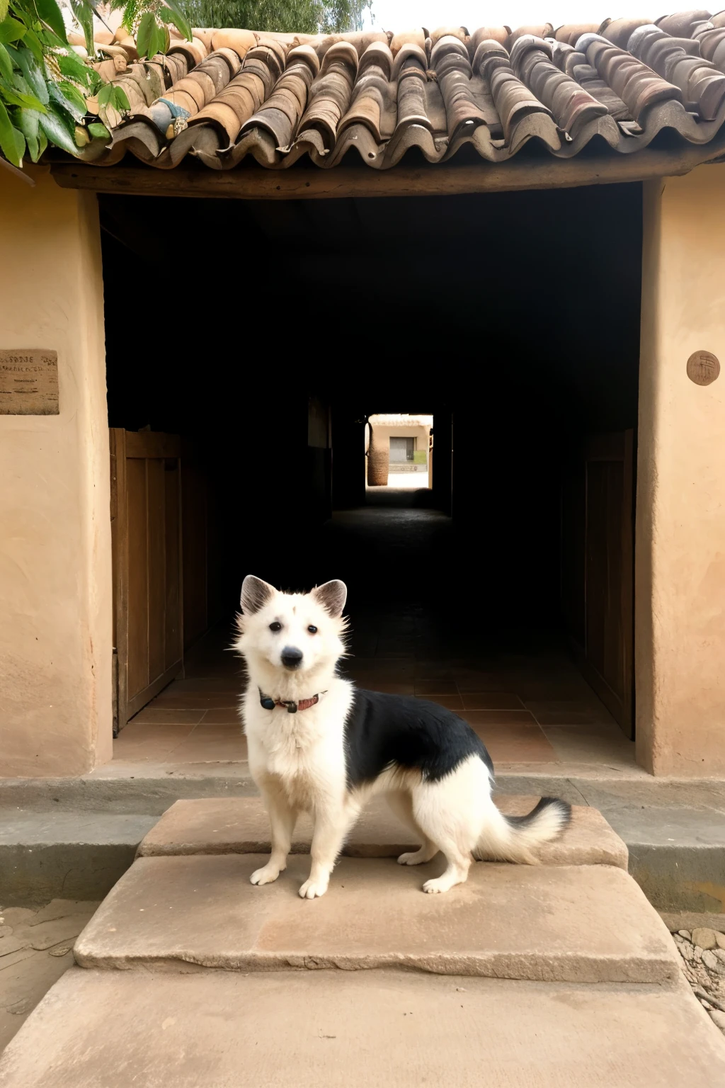 ((mejor calidad)), ((obra maestra)), (detallado), a stray dog and a ferret
