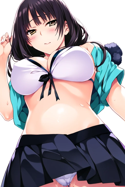 (8k, RAW Photos, highest quality, masterpiece:1.2),
One girl,alone,Mature Woman,Black Hair,Brown eyes,Long Hair, chest, chestの谷間, bikini, white bikini, View Viewer,alone, One girl, View Viewer, 2D, anime, anime coloring, Upper Body, (Simple Background, White background:1.3), utaha kasumigaoka, (((Skirt flip, I can see your panties))),squat,From below,blush,Embarrassing, (( 指で膣を触ってMasturbationする)),Masturbation,orgasm,Love juice, 床にこぼれるLove juice, liquid splashing from girl, (( 指で膣を触ってMasturbationする)),Climax,Climax,Squirting,
Beach,