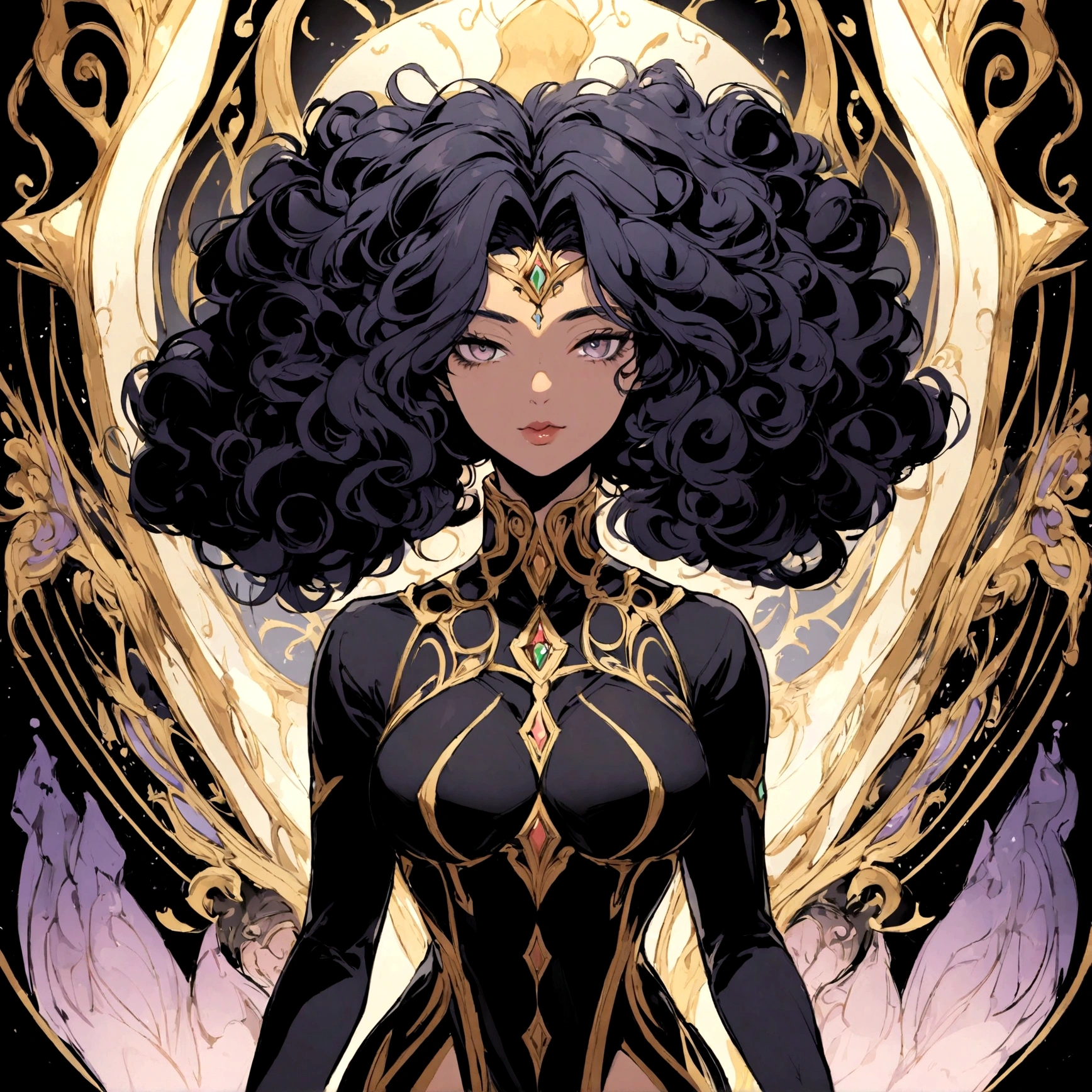 1 femme latina,, detailed face, , very high detail, curly hair, Profondeur de champ, cheveux noirs, nouveau