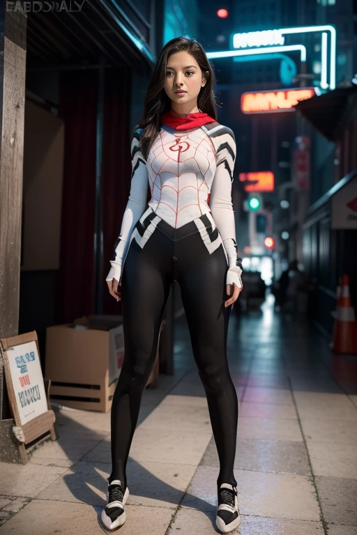 ((masterpiece, 8K, 3D, Realistic, Super Detail)), (1girl:1.3), slender 17 age, Ultra Micro photography, Super realistic, Perfect face, Beautiful features, ((Perfect female body)) Beautiful features, ( body), ((small hips)), Melissa Benoist as Cyberpunk Mech suit ((Exposed thigh)), Exposed Skin, Front Full body Shot, full body portrait, futuristic city background
