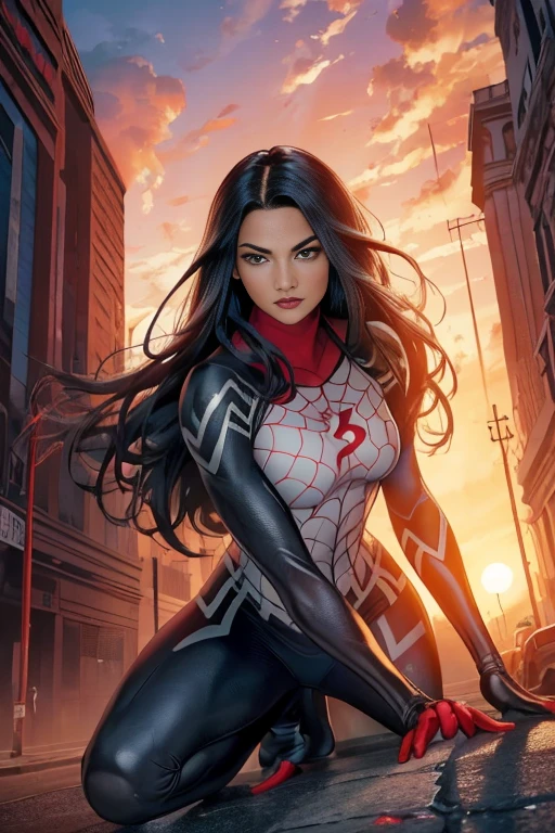 ((((Deusa feminina ruiva americana, Rosto detalhado, olhos azuis claros perfeitos,  expression, mulher quente, ela usa uma jaqueta de couro de lobo aberta mostrando seus enormes , giant long  on display,  pontiagudos cor-de-rosa, baseado nos filmes da Marvel Studios, Traje do Homem-Aranha, Homem-Formiga, vestindo uma jaqueta de couro de lobo aberta)))),  (1girl: 1.3), soio, (She wears the red mask of Spider-Man, cobre a boca e o nariz) , partes do corpo  perfeitas, Arte Oficial, Papel de parede unificado 8k, super detalhado, Beautiful and Aesthetic, Beautiful, master part, best quality, ultra realistic, master part, foto super fina, best quality, super high resolution , realismo fotorrealista, sunlight, retrato de corpo inteiro, incredible beauty, dynamic pose, rosto delicado, olhos vibrantes, She's wearing a  red and black Spider-Man or Ant-Man color scheme,  enormes perfeitos, fundo marcado, on top of the tallest building crouched, fundo complexo detalhado e ocupado, Messy, Beautiful, leitoso, pele altamente detalhada, Detalhes realistas da pele, visible pores, sharp focus, volumetric fog, 8k UHD, DSLR Camera, alta qualidade, filmic grain, pele clara, Foto realism, (cinemactic), Great metropolis in a future dystopia, Chimney in the background releases black smoke, display of Marvel's detailed, torn Spider-Man costumes, The girl's  body and its hot parts, fantasia recheada em molhado , epic scene, Mulher-Aranha sentada na motocicleta, carro esfregando-a na moto no carro, epic pose, ( rosa e pontiagudos saindo de suas roupas), ((((, ))) , detalhes perfeitos sem erros, , (clivagem, showing,  grandes,  enormes, saindo de roupas rasgadas)