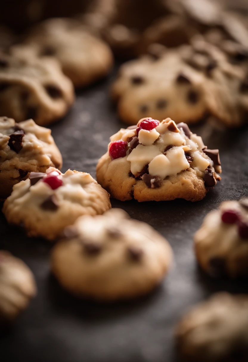 a detail shot of a Christmas cookie with a bite taken out, showcasing the soft and chewy texture and tempting everyone to have a taste