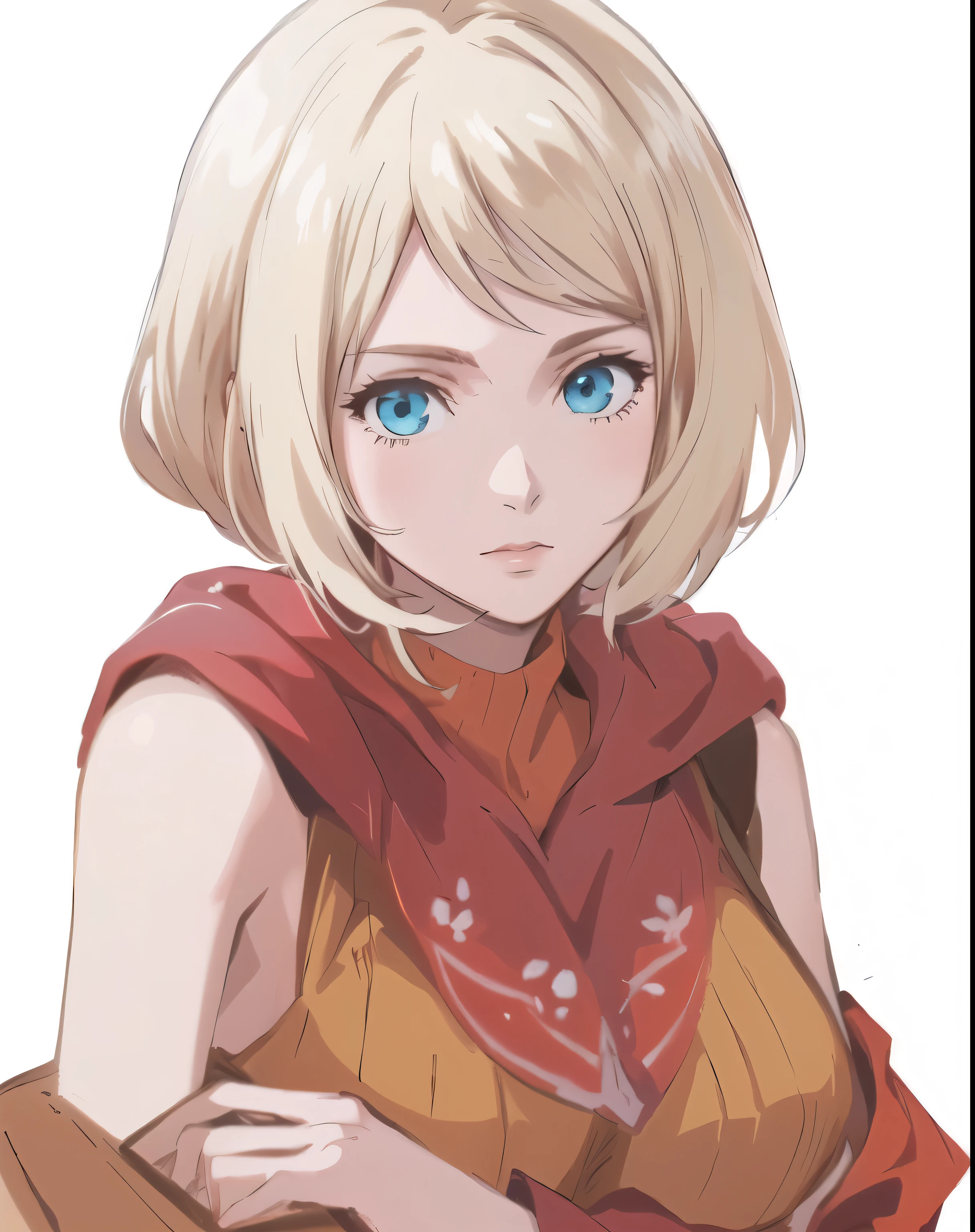 garota anime com cabelo loiro e olhos azuis segurando uma bolsa, made with anime painter studio, painted in anime painter studio, Protagonista feminina 👀 :8, looking like Annie Leonhart, From the Xenoblade Chronicles, retrato estilo anime, fanart requintada altamente detalhada, retrato de personagem de anime, retrato de alta qualidade, retrato detalhado de garota anime, Annie Leonhart, final fantasy tactics character