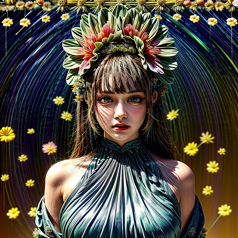 Name: "Symphony of the Fruits of Freedom"

In this visionary painting, the traditional cocktail glass has been replaced by a sprawling, ethereal landscape that feels like a utopian fruit-filled dreamscape.

The scene takes place against a breathtaking, otherworldly sky. Swirling and iridescent clouds in shimmering shades of pink, purple and gold fill the background, creating a feeling of limitless and dreamy space. The horizon seems to go on endlessly, without a clear demarcation between heaven and earth.

Floating within this celestial space are the "ingredients" of the fantastic "cocktail" - massive, suspended fruit formations that seem to defy gravity. Giant pineapples, mangoes, dragon fruit and other tropical delights drift effortlessly, their vibrant colors and organic shapes melding to create a symphony of natural abundance.

Among the floating fruits weave delicate and opaque figures - perhaps representing the "spirits" or "essences" of the cocktail. These elemental beings seem to dance, relax and interact with the fruit in a state of pure, uninhibited joy and freedom. Their fluid and weightless movements reflect the weightlessness of the surrounding landscape.

Subtle details further heighten the sense of transcendent wonder - twinkling stardust, cascading flower petals and shimmering reflections in unseen bodies of water all contribute to the overall impression of a limitless, boundless paradise.

The realistic rendering of the fruit, combined with the surreal, dreamlike setting, will captivate the viewer and transport them to a realm where the usual constraints of reality no longer apply. This "Symphony of Freedom" will evoke a deep sense of liberation, wonder and pure, unbridled happiness.
There are no women in the painting and are not allowed in any form
