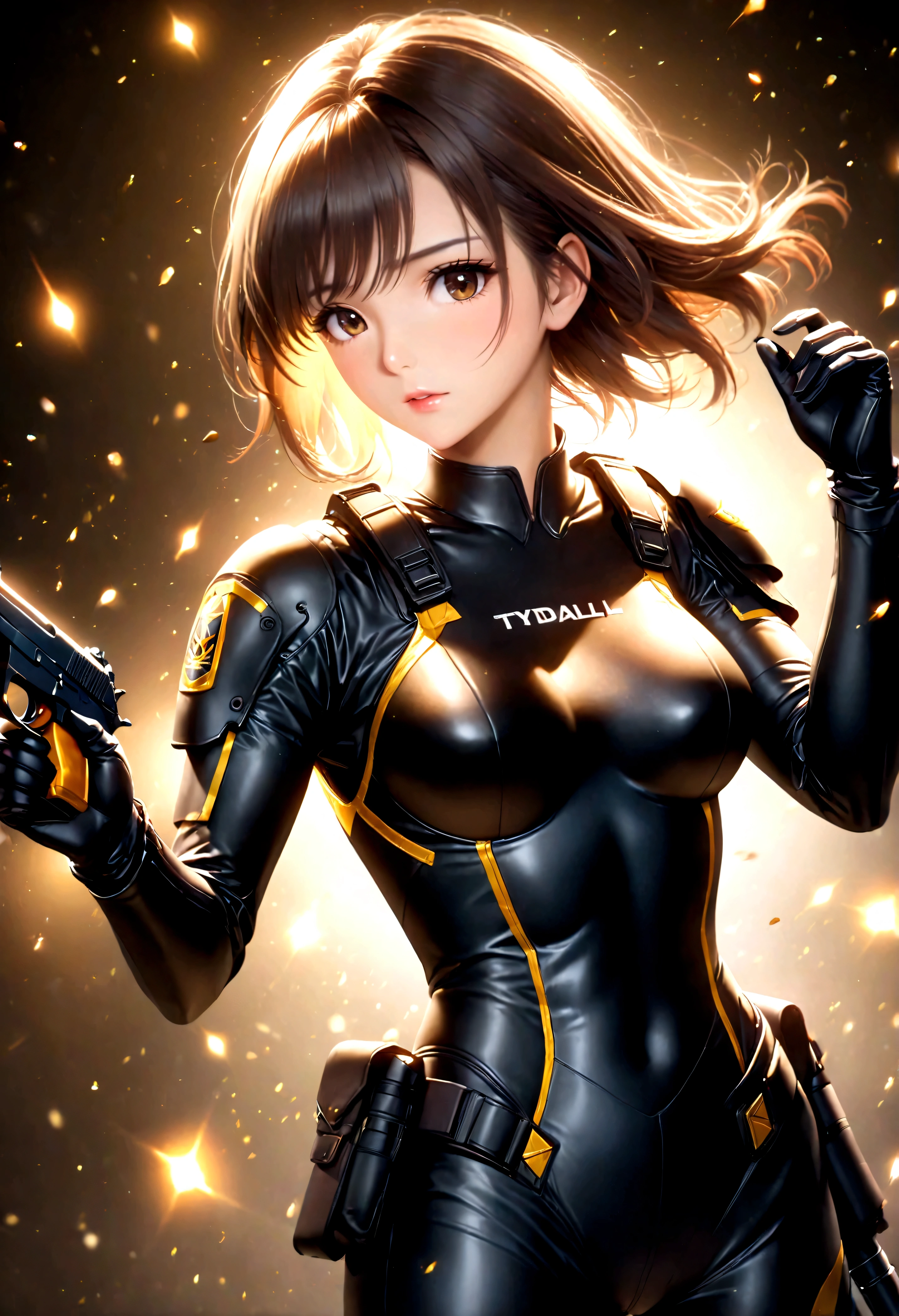 ((Masterpiece in maximum 16K resolution):1.6),((soft_color_photograpy:)1.5), ((Ultra-Detailed):1.4),((Movie-like still images and dynamic angles):1.3). | ((cinematic photo of beautiful female with special force tight combat suit):1.2), ((Beautiful female in tight combat suit costume):1.1), ((special force aesthethic accesories):1.3), ((focus on the tight combat suit):1.3), ((aiming a pistol):1.1), ((military hand gloves):1.1), (cinematic lens), (luminous object), (tyndall effect), (military atmosphere), (shimmer), (visual experience),(Realism), (Realistic),award-winning graphics, dark shot, film grain, extremely detailed, Digital Art, rtx, Unreal Engine, scene concept anti glare effect, All captured with sharp focus. | Rendered in ultra-high definition with UHD and retina quality, this masterpiece ensures anatomical correctness and textured skin with super detail. With a focus on high quality and accuracy, this award-winning portrayal captures every nuance in stunning 16k resolution, immersing viewers in its lifelike depiction. | ((perfect_composition, perfect_design, perfect_layout, perfect_detail, ultra_detailed)), ((enhance_all, fix_everything)), More Detail, Enhance.