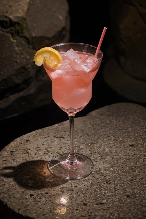 on the rocks、Pink cocktail