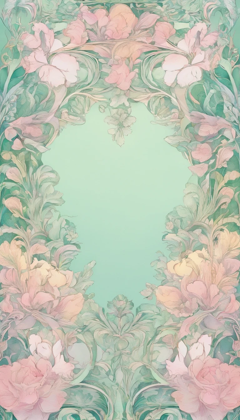 Pastel color light green、Pastel colors: pink、Pastel color light blue、Pastel color yellow、Marble pattern、Watercolor、beautiful、Transparent、Fantasy