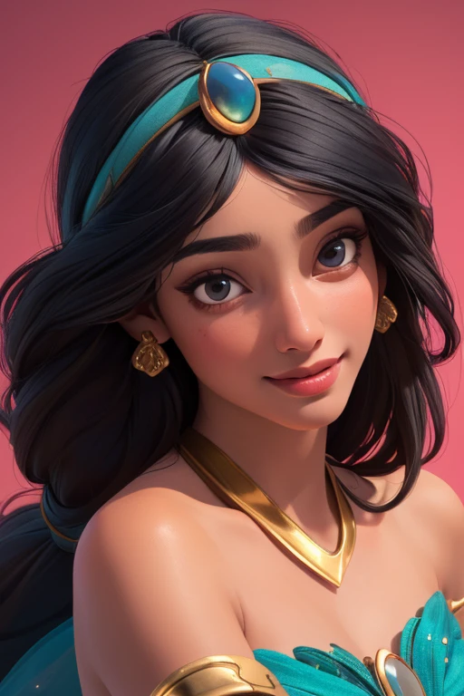 (masterpiece:1.3), (best quality:1.2), intricate details, (highly detailed skin:1.2), jasmine, (1girl:1.2), realistic, highres, beauty photo, tear drop , from above, happy mood, long hair , (black haircolor:1.3), Hourglass-Petite body shape, fill lighting, fcDetailPortrait, (tilted head:1.4), (sexy pose:1.3),  persian background , 