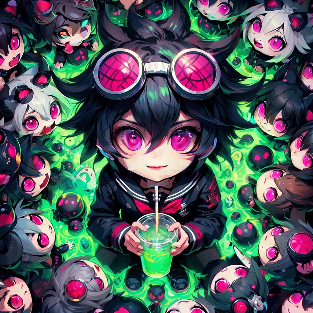 a woman sitting on top of a box next to a cat, artstyle : ilya kuvshinov, shiny colorful, sexy girl wearing shorts, black jeans, medibang, characters merged, anime like
