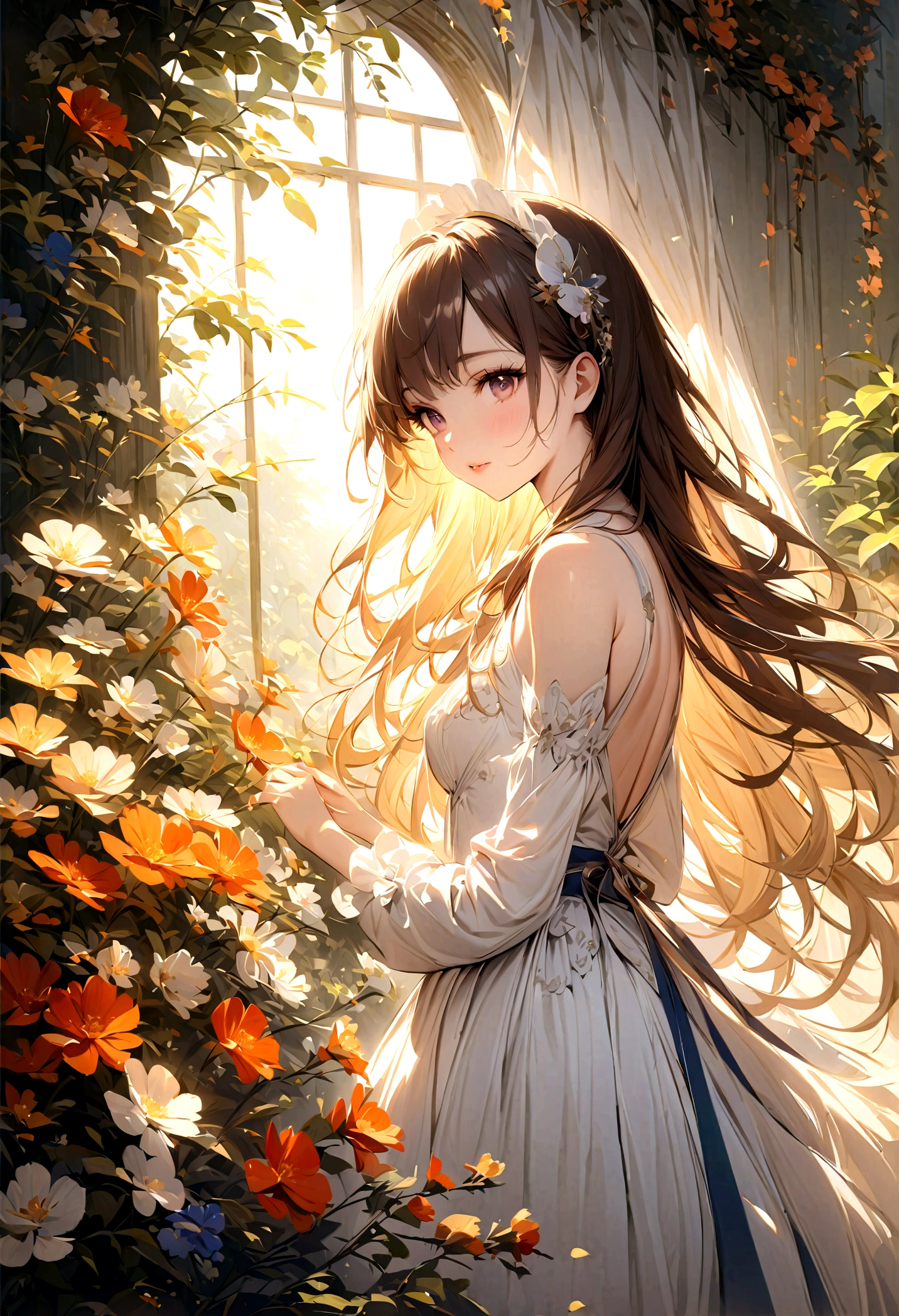 (highest quality, High resolution, Super detailed, Realistic:1.37), 16 year old exotic half-Italian girl looking breathtaking in the dappled sun, Photo-style nude artwork, Amazingly realistic and detailed. The girl has skin like porcelain., Soft輝きを放つ. Her captivating iris eyes are full of depth and emotion., Long strengthened, Thick eyelashes. Her complete, Captivating lips delicately drawn in natural colors. length, Her flowing hair cascading down her back, Bathed in the gentle sunlight.
The girl is standing gracefully in a picturesque garden, Bright flowers々and surrounded by lush foliage. Warm golden sunlight filters through the branches, cast a seductive shadow over her perfect figure. The scene exudes a sense of serenity and tranquility, It was as if time had stopped for a moment.
The textures of flowers and leaves are rendered in rich colors and exquisite detail., Bring them to life on canvas. The overall composition shows a harmonious balance of light and shadow., Highlight the girl's graceful beauty.
Warm colors are the mainstream in paintings., Soft pastel colors add a touch of whimsy. The sunlight warms the landscape, Golden glow, Illuminating the girl's white skin、Soft, Romantic atmosphere.
The lighting of the artwork is carefully crafted, Highlight the natural play of light and shadow. The subtle interplay of highlights and shadows、Enhances the depth and three-dimensionality of a girl's body。, Add a sense of realism to your paintings. soft, Diffused lighting further enhances the dreamy atmosphere of the scene, Creates a magical and enchanting atmosphere.
The finished product is a masterpiece of beauty and artistry.。, A fascinating and timeless capture of the innocence and vulnerability of young girls.