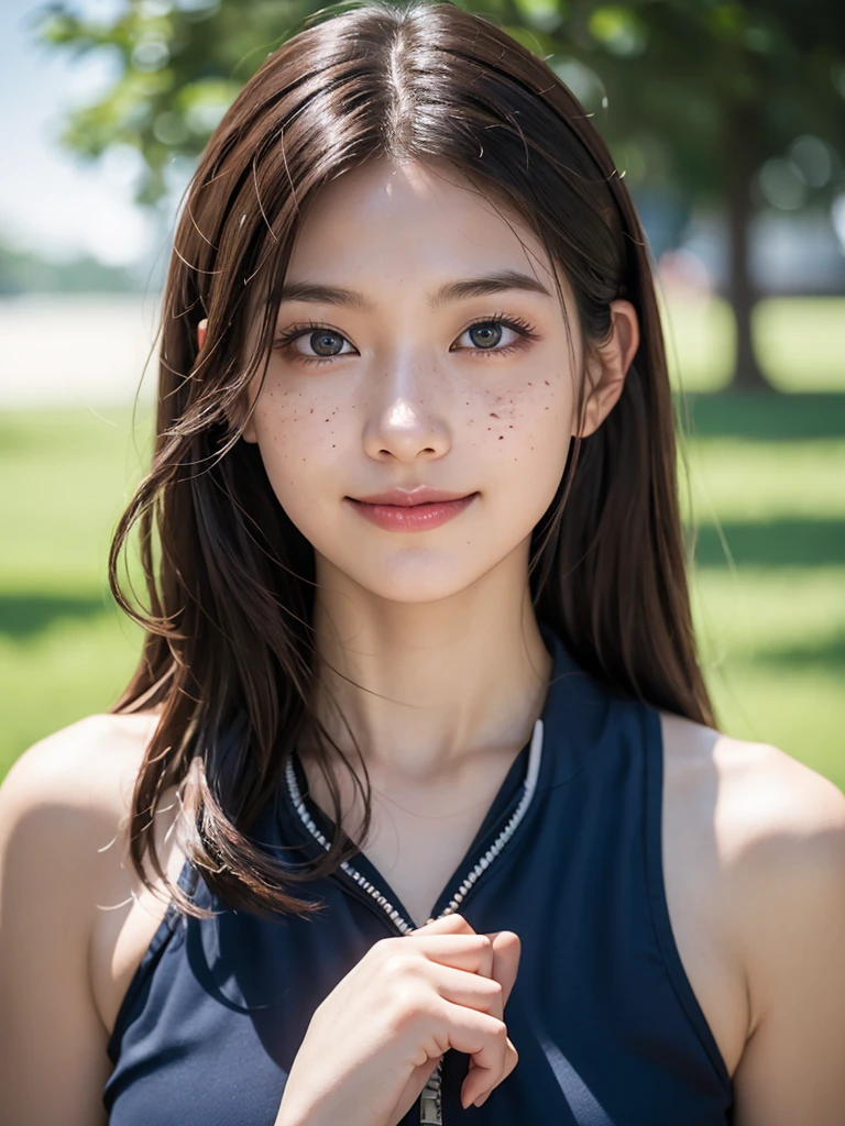 (masterpiece, best quality:1.2), (8k uhd, 16k, 32k, ultra high res), (photorealistic:1.37), (RAW photo), ultimate-realistic, ultimate-realistic details, ultimate-realistic texture, ultimate-intricate details, ultimate-realistic lighting, ultimate-realistic shadow, japanese girl, 1girl, 24yo, ultimate-cute face, ultimate-RAW skin, ultimate-eyes, ((upper body, smile)), Asuka Langley Soryu, a character from Neon Genesis Evangelion, vibrant, fiery red hair, which cascades in lively waves, determined blue eyes that sparkle with an unyielding spirit. Her skin is fair, complementing her bold and expressive features, which carrys confidence and animated expressions. This vivid portrayal captures Asuka's physical beauty and her dynamic personality. Standing in an open field outside the city, The vast sky above and the greenery around her frame a moment of playful innocence, a rare glimpse into her softer side amidst her often fiery exterior, Hasselblad X2D 100C + XCD 2,5/25V, F/1.8, (cinematic still:1.2), freckles, 35mm photograph, film, bokeh, professional, 4k, highly detailed, perfect fingers ,Extremely Realistic, UHD,