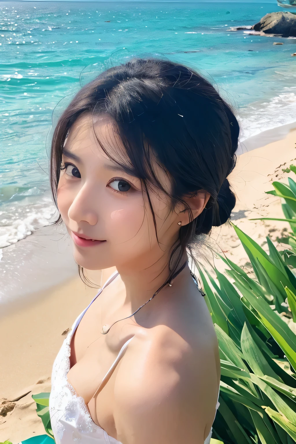 Clear Blue Sea,white sand beach,clear sky,Nature Photography,beautiful