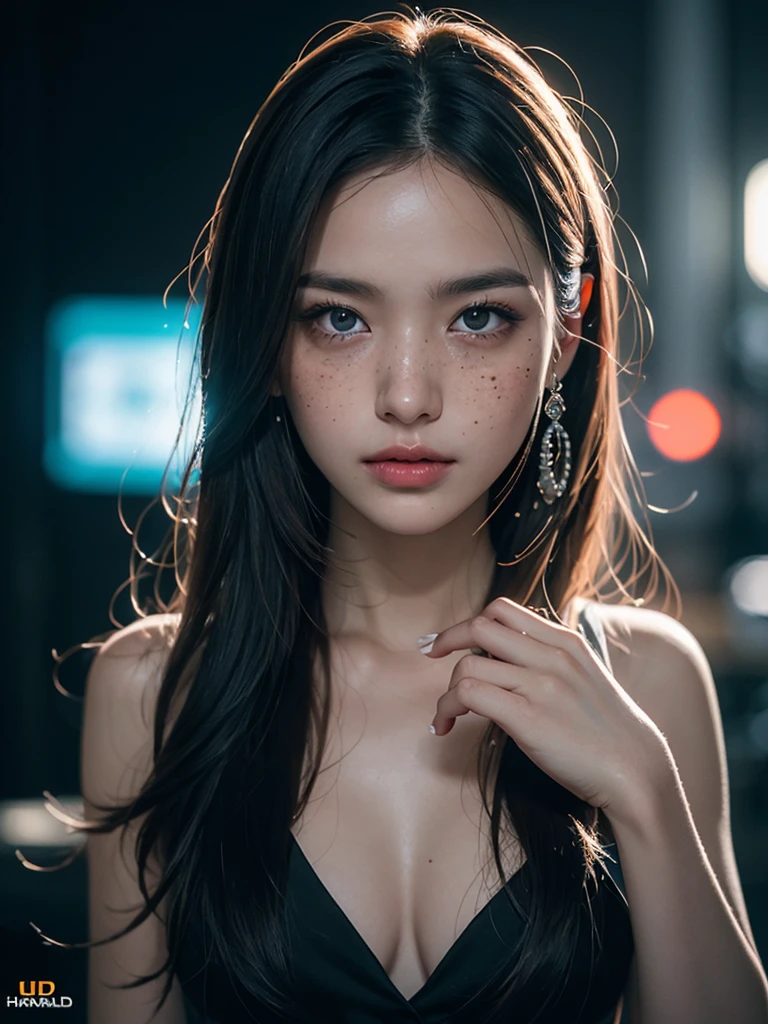 (masterpiece, best quality:1.2), (8k uhd, 16k, 32k, ultra high res), (photorealistic:1.37), (RAW photo), ultimate-realistic, ultimate-realistic details, ultimate-realistic texture, ultimate-intricate details, ultimate-realistic lighting, ultimate-realistic shadow, japanese girl, 1girl, 24yo, ultimate-cute face, ultimate-RAW skin, ultimate-eyes, ((quite a bit body)), A pulsating neon cyberpunk cityscape, every pixel radiates with a vivid intensity against a dark backdrop. Blazing streaks of electric blue and vibrant pink intertwine, creating a mesmerizing visual symphony. The image is a highly detailed digital painting, displaying a futuristic world of advanced technology and urban decay. The intricate design and impeccable color palette evoke a sense of awe and wonder, making it a breathtaking addition to any smartphone screen, Hasselblad X2D 100C + XCD 2,5/25V, F/1.8, (cinematic still:1.2), freckles, 35mm photograph, film, bokeh, professional, 4k, highly detailed, perfect fingers ,Extremely Realistic,