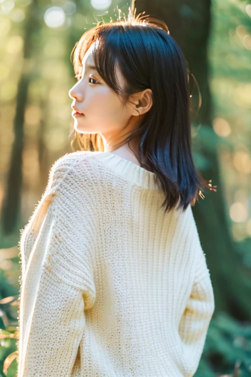 whole body,白のストライプ柄ウールsweater,1 girl,alone,
(8k, RAW Photos, highest quality, masterpiece:1.3),(Realistic, photo-Realistic:1.37),Realistic skin texture,(photoRealistic:1.3),(hyperRealistic:1.2), Woman standing in the forest, white sweater, wearing a white sweater, wearing sweater, wearing a sweater, wearing casual sweater, sweater, wearing an oversized sweater, Bright sunny day, Standing near the forest, Stand in nature, Fine, simple and delicate structure, korean female fashion model, Soft light from the side, 70mm Portrait, Simple clothes,whole body入ってる