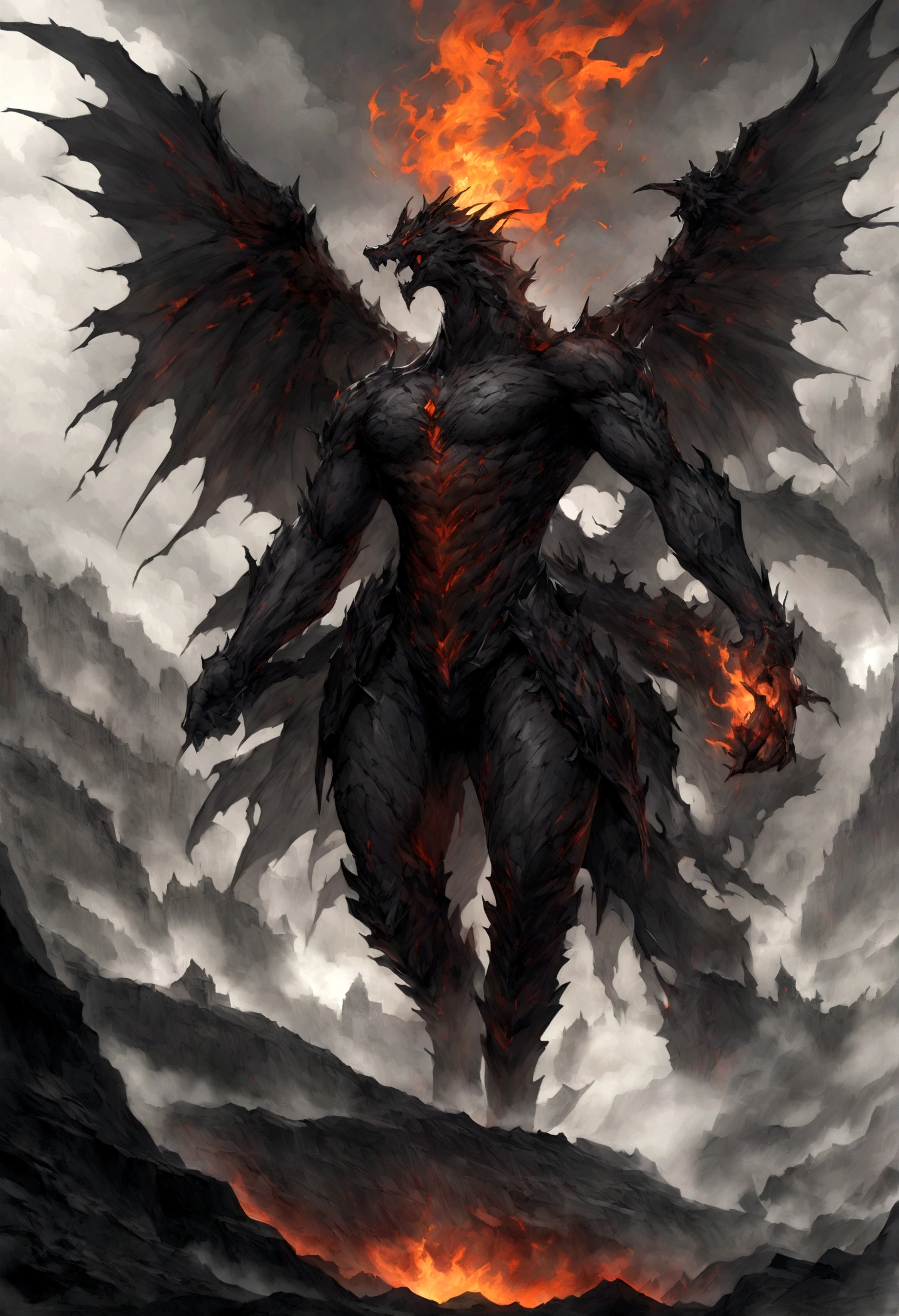 Capture the essence of eternal chaos and impending doom in this masterful graphite rendering by the renowned artist. "Inferno's Majesty: The Malevolent Dragon" is a visual symphony of darkness and despair, a haunting portrayal of a world on the brink of destruction.
The heart of the composition is the malevolent dragon, a creature of unfathomable power and malevolence. Its sinewy body coils like a stormy tempest, every graphite stroke emphasizing its strength and dominance. The dragon's eyes burn with an otherworldly fire, a sinister glow that pierces the very soul of those who dare to meet its gaze. Its teeth, sharp as obsidian blades, drip with a venomous anticipation.
As the dragon rears back, its colossal wings unfurl like the tattered remnants of a fallen kingdom, casting an ominous shadow over the scorched earth below. The skies are choked with smoke and ash, a testament to the devastation that follows in its wake.
But amidst the chaos, a once-mighty citadel stands, now a crumbling bastion of resistance against the dragon's reign of terror. Flames lick at its walls, devouring the grandeur that once defined this majestic fortress. The juxtaposition of the dragon's menacing presence and the fragile beauty of the burning citadel serves as a poignant reminder of the fragility of power and the inevitable march of time.
The artist's meticulous use of graphite allows for a stunning interplay of light and shadow, lending depth and texture to every stroke. The viewer is transported to a realm where fear and awe collide, where the sinister dance of the dragon and the flames is frozen in an eternal moment of chaos.
"Inferno's Majesty: The Malevolent Dragon" is more than a mere artwork; it is an experience that beckons the audience to contemplate the eternal struggle between destruction and resilience, power and vulnerability. The artist's deft hand and keen eye have crafted a masterpiece that will forever haunt the viewer's imagination, a testament to the timeless a