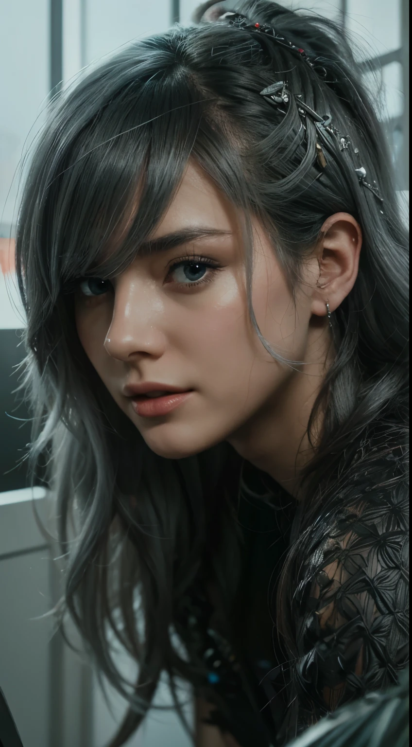 masterpiece, best quality, official art, Extremely detailed CG unified 8k wallpaper, Very detailed, illustration,white hair,