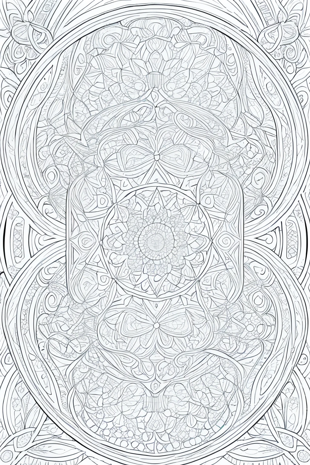"Mandala Masterpiece: A Stunning Line Art Mandala, Perfect for Coloring, Created in a Vibrant 8K Vector Style, Suitable for Adult Coloring Books. No Background, Intricate Detail, and Cool Coloring Pages Await, ideal for a Soothing and Mindful Coloring Experience. [ 8 k digital art ]!! Beautiful Mandala Art, Designed for a Coloring Book Feel, and Ready to Inspire Your Creative Spirit. 8K Resolution, Aspect Ratio 9:11, Version v5, and S2-variation with a 100% focus on the Mandala's exquisite detail."