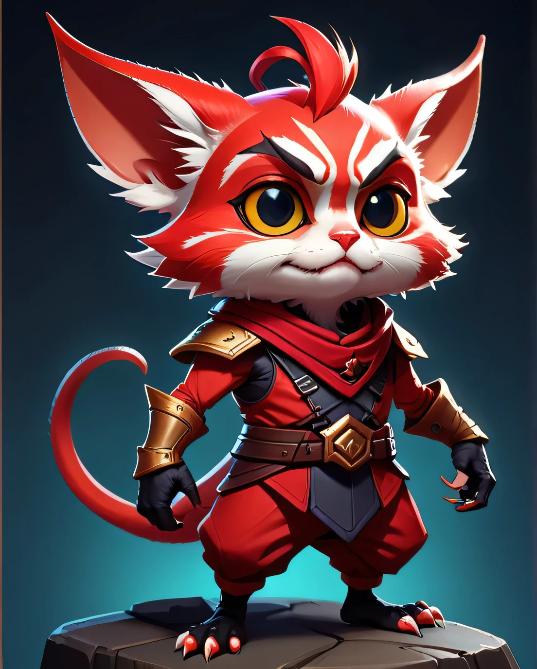 score_9, score_8_up, score_7_up, score_6_up, score_5_up, score_4_up, red yordle male a dubious little creature getting up to mischief,cute,pretty,4yordles,slender,thin,soldier outfit,red body,feral,canine