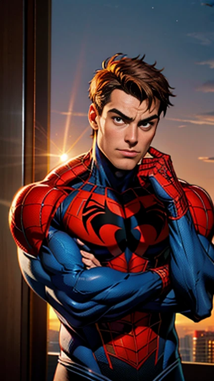 Homem-aranha Peter Parker, 8K, UHD, harsh and low lighting, alta qualidade, sharp focus, Fujifilm XT3