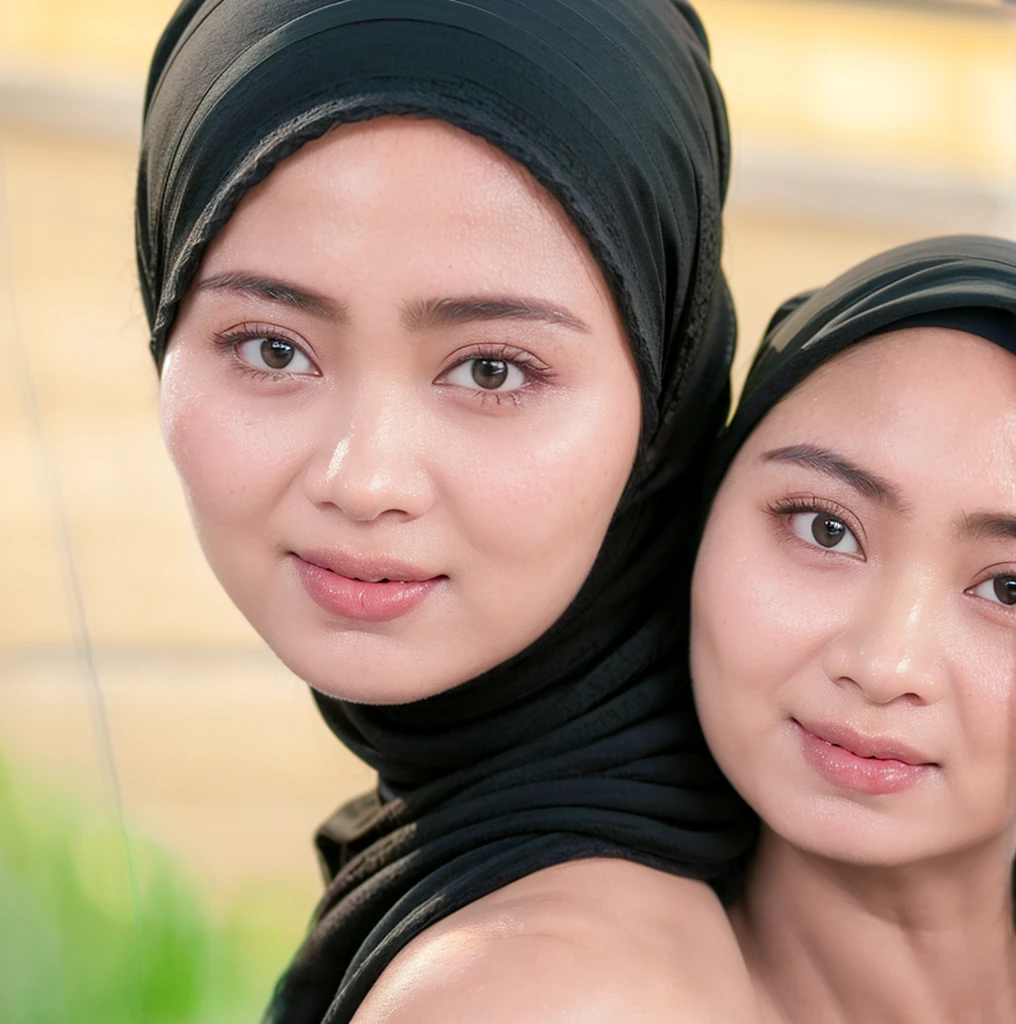 Photo portrait of a beautiful Bandung girl wearing a hijab and dimples, around 17 years old, (plain black hijab), (portrait medium shot:1.3), dramatic light, Rembrandt lighting scheme, (hyperrealism:1.2), (8K UHD: 1.2), ( photorealistic:1.2), shot with Canon EOS 5D Mark IV, facial detail, skin texture detail, smooth, flawless skin, glowing complexion, silky touch, even texture, blemish-free, radiant appearance, youthful look, soft and supple skin, poreless, perfect skin tone, porcelain-like complexion, velvety smoothness, dewy and fresh skin, natural beauty, healthy and vibrant skin, standing in street. Sexy body type