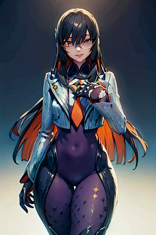 countess Daraku, long hair, glasses, gloves, pants, smile, legs, boots
BREAK looking at viewer,
BREAK outdoors,
BREAK (masterpiece:1.2), best quality, high resolution, unity 8k wallpaper, (illustration:0.8), (beautiful detailed eyes:1.6), extremely detailed face, perfect lighting, extremely detailed CG, (perfect hands, perfect anatomy)