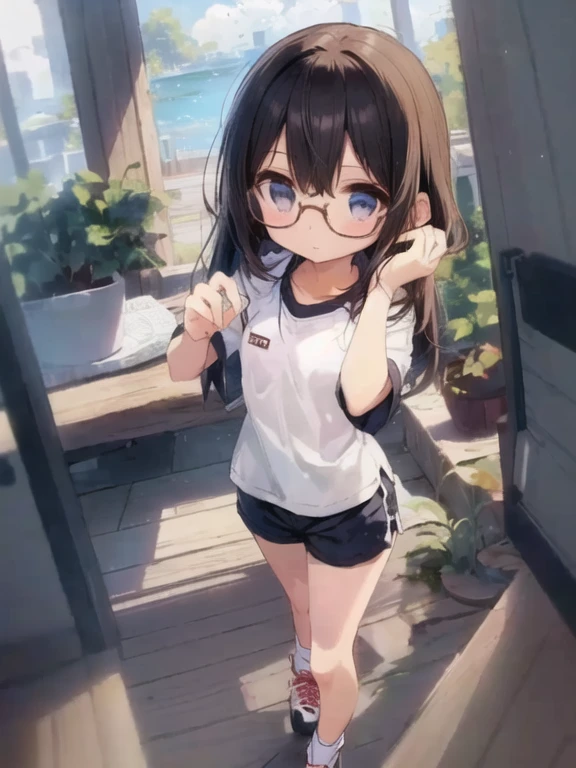 Beautiful legs、Thin legs、Wooden floor