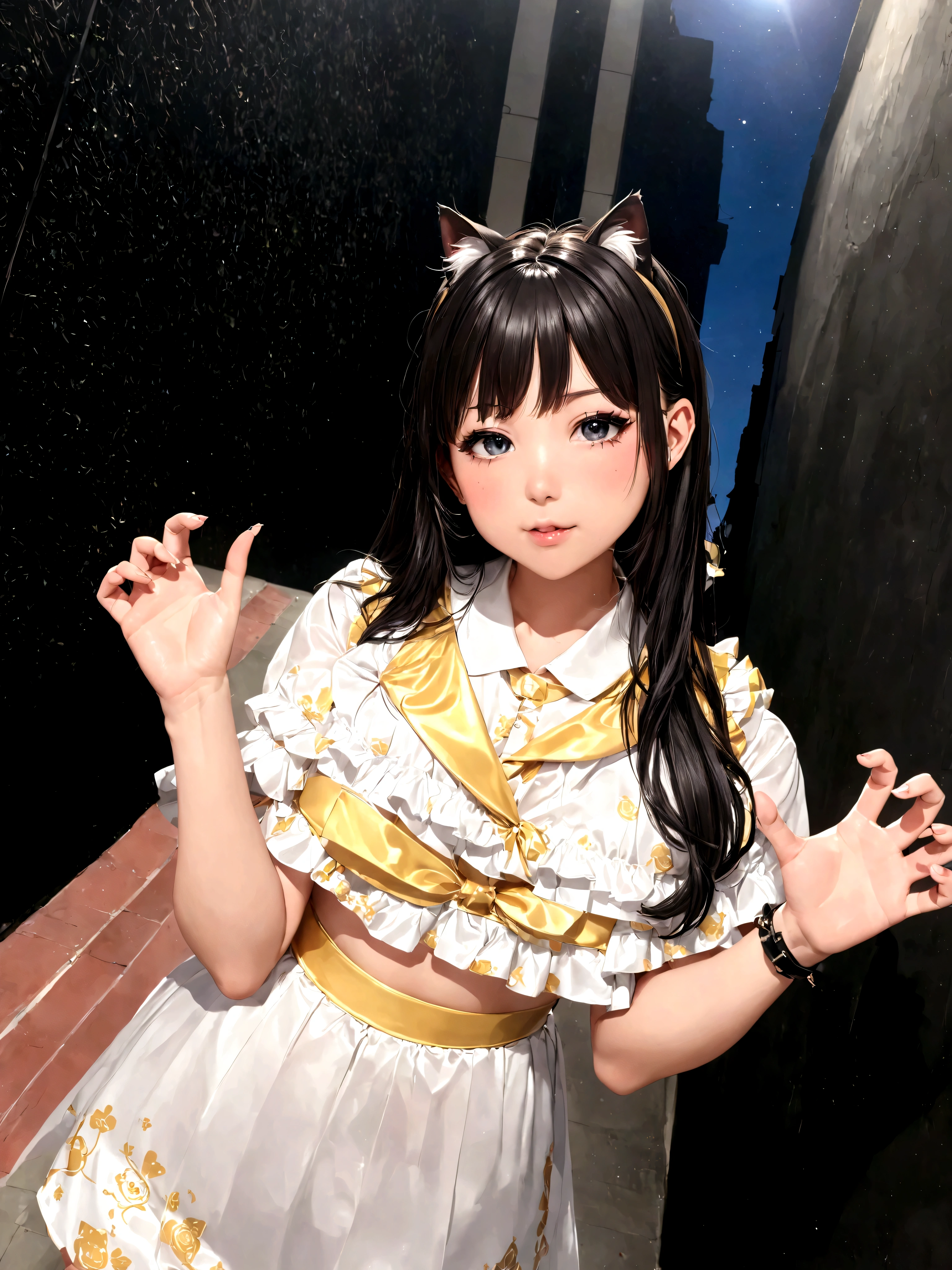 There is a woman taking pictures wearing a costume., Shikamimi, nekomimi, Chiho, sakimichan, Cutcore, The motto is Teshirogi, run, nara michi, kemonomimi, E-girl, E-Women, Sakimi-chan, Shiny gold, Belle Delphine
