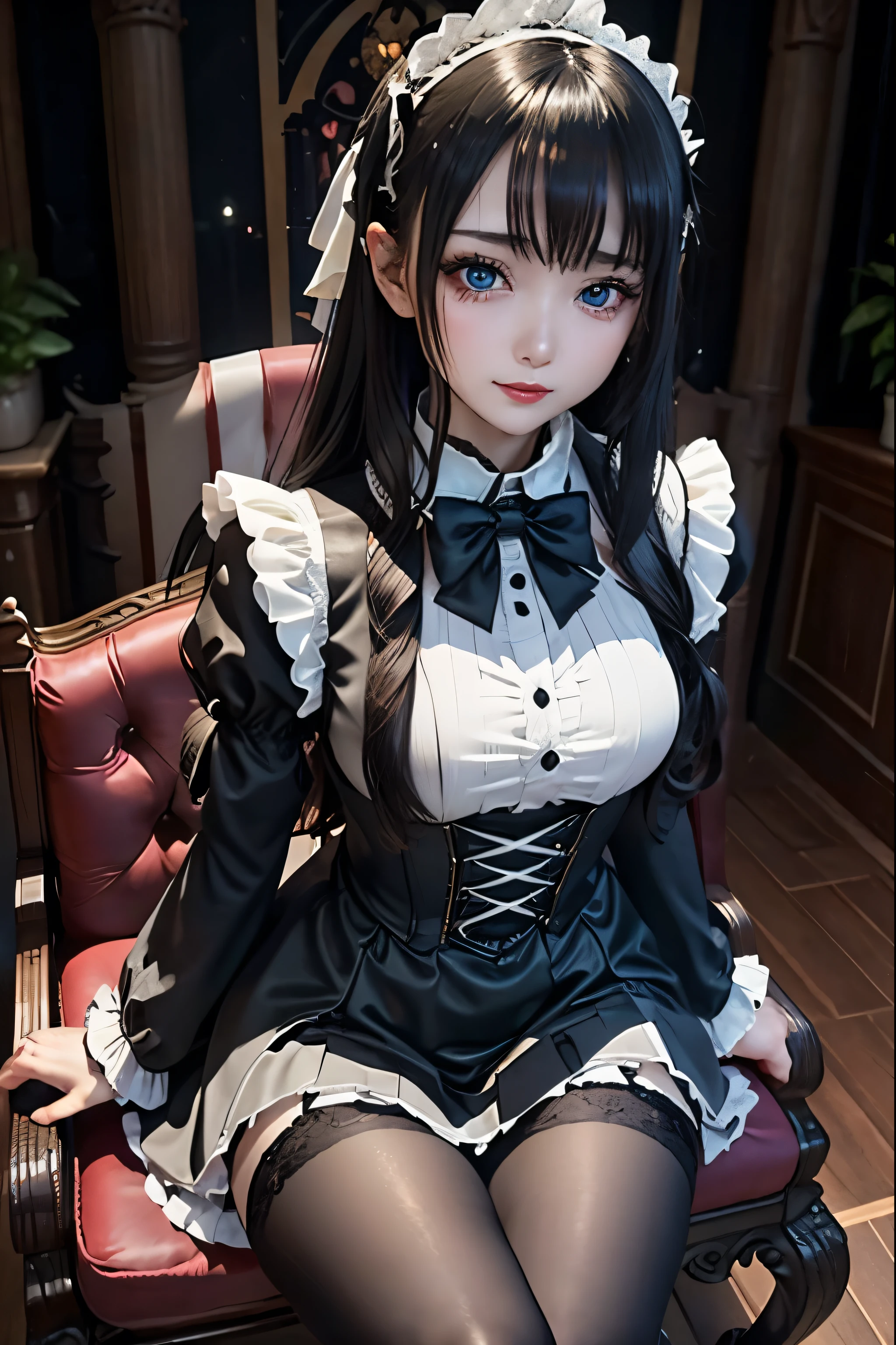 Hard Dark Gothic Makeup、Deep Night Sky、Horror、Black dark eyeshadow、sad、Good skin radiance、Dark Gothicメイク、Dark smile、palace、24-years-old、Embarrassed look、Dark Gothic、Obscene language、highest quality、Drunk face、紫のMaid clothes、Mysterious、Noble、sexy、Loving smile、Right blue eye, Left eye is red、Platform Heel Shoes、Heavy makeup、Gothic Lolita Clothing、Silver Hair、Long Hair Straight Hair、Cute Gothic Lolita Dress、Beautiful Face、elegant features、Fascinating face、Stained glass is the background、Chest glistening with sweat、The room is dark、gothic long dress、Bell Sleeves、Wizard Sleeve、Decadent look、Sexually excited expression、Glossy thighs wet with water、Thighs that are wet and shiny with oil、Background of a room full of roses、The embroidery is pink、The dress has pink embroidery、Thigh-high socks、Knee-high socks、Gentle expression、Dark black eyeshadow、Stained glass and rose background、Female Duo、Female couple、dark church background、Stained glass、Black metal world、Dark Castle、Slender body、gothic long dress、Maid clothes、Victorian dresses、Her thighs glisten with sweat、My body is wet and shiny、Lots of glitter on the thighy thighs are sticky from sweating、Sweat glistens on the thighs, The whole body is sweaty and shiny、Quite sweaty、My thighs are sweaty、My thighs are so wet、My thighs are shining with sweat、A lot of sweat glistens all over the body、Small breasts、Orchestra StageStage、Dynamic Angle、sitting on a gothic chair、Play the violin gracefully、With a violin、Press the violin strings、violinist、orchestra performance、Thin thighs、slender、Violin body and strings、Sit on a chair、pantyhose、Hime cut straight hair、