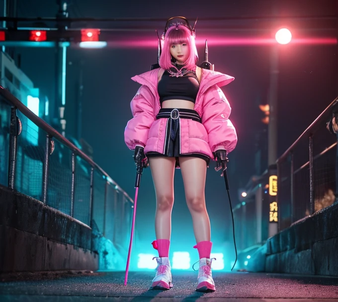 1 Arafad image of a group of Asian women posing for a photo,(pink color),cgstation trends,pink color皮膚,cgstation trends,pink color幫派肖像,January),ulzzang,(pink color),maid outfit, Trending on bbwchan, yanjun Chengt, Girls' Generation, 淡pink color膚色,summer,Short skirt,maid outfitanime girl in short shorts and jacket standing next to giant robot, artwork in the style of guweiz, cyberpunk anime girl mech, trending on cgstation, guweiz, by Russell Dongjun Lu, digital cyberpunk anime art, ross tran 8 k, guweiz on artstation pixiv, girl in mecha cyber armor