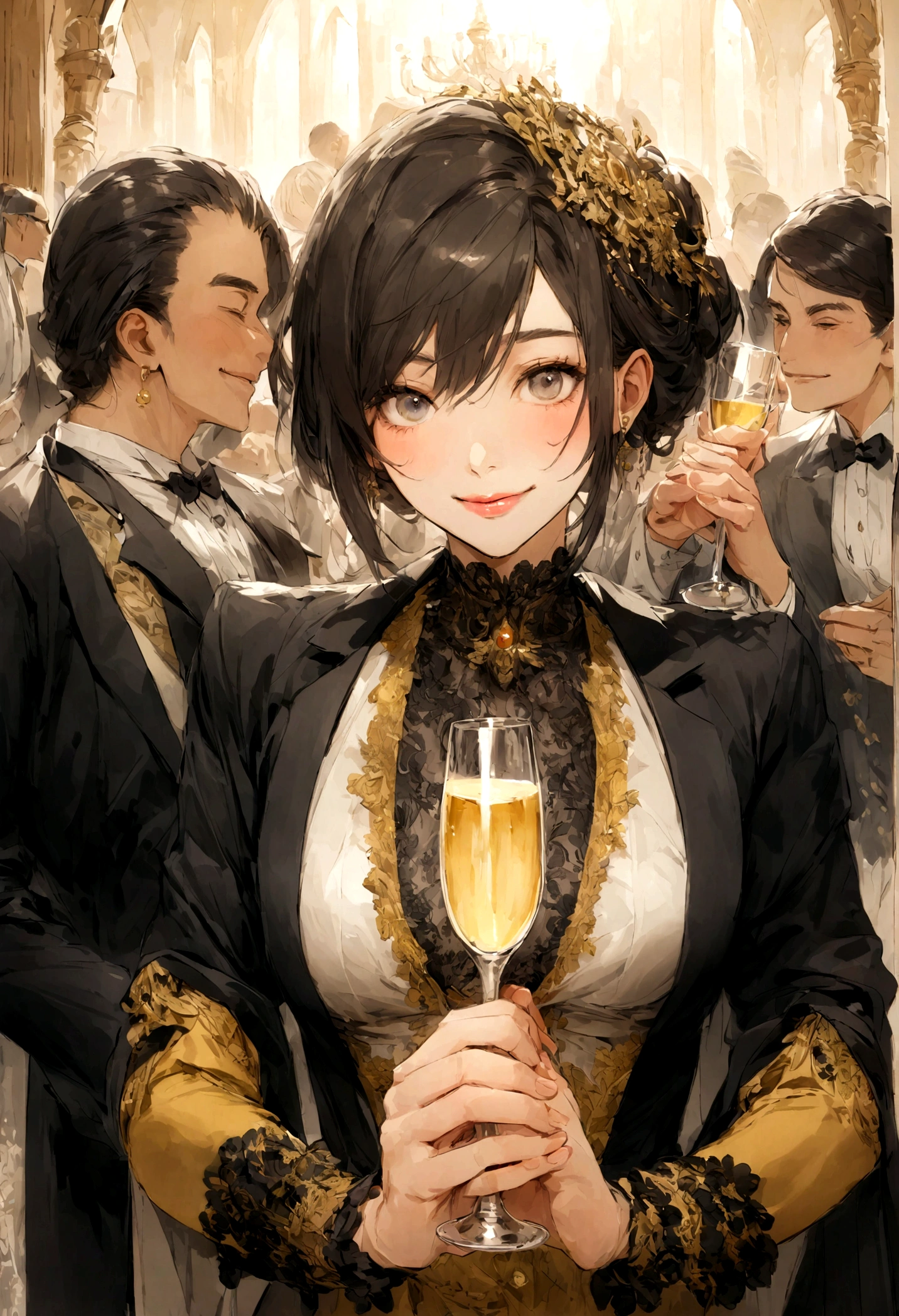 amigos juntos olhando para a foto, hands together holding a glass of champagne